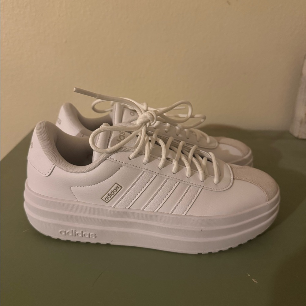 Adidas Women's White Platform Sneakers - Picture 3 of 3